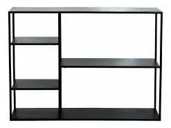 Prateleira*Helloshop26 Prateleira independente 120 x 35 x 87,5 cm em metal 03_0006952 Preto