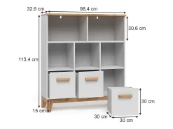 Prateleira*Vicco Prateleira infantil /artesanal 98.4x32.6x113.4 malia Branco
