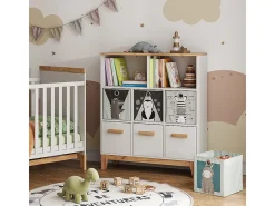 Prateleira*Vicco Prateleira infantil /artesanal 98.4x32.6x113.4 malia Branco