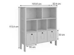 Vicco Prateleira infantil 103.6x32.6x113.4 ajaton^ Prateleira