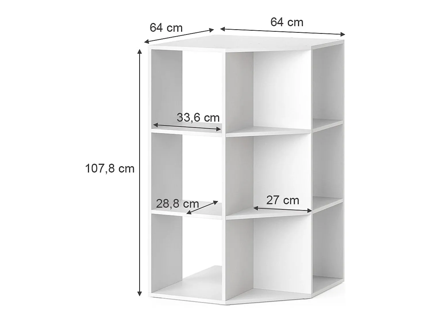 Sale Vicco Prateleira infantil 64x64x107.8 luigi Branco