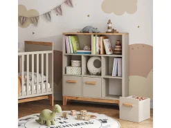 Prateleira|Vicco Prateleira infantil caxemira/artesanal 98.4x32.6x113.4 malia Bege