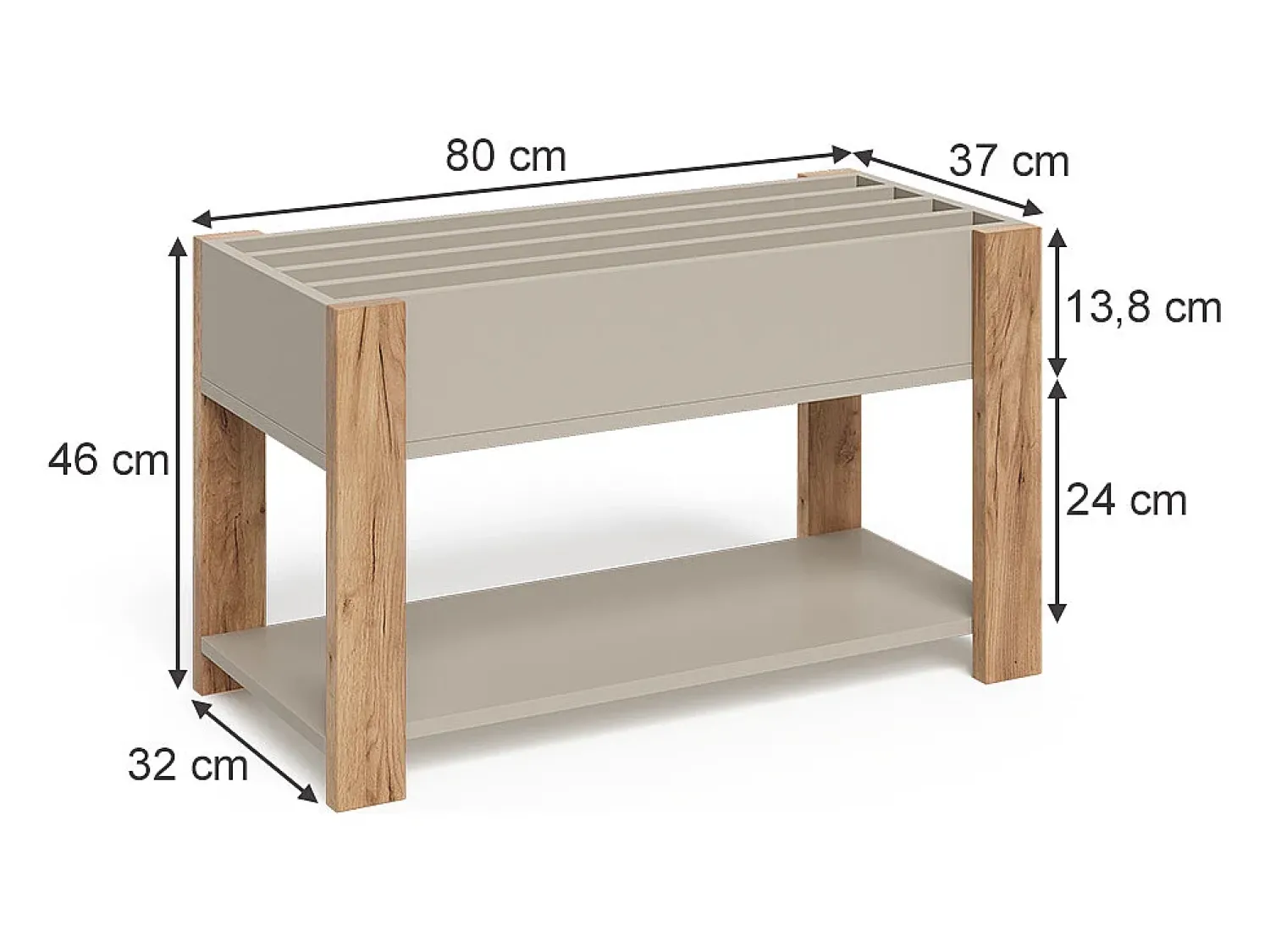 Hot Vicco Prateleira infantil caxemira/artesanal 80x37x46 malia Bege