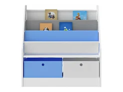 New Helloshop26 Prateleira infantil com 3 compartimentos e 2 caixas 74 x 71 x 23 cm estampada 03_0006962 Multicor