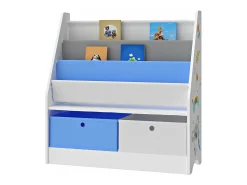 New Helloshop26 Prateleira infantil com 3 compartimentos e 2 caixas 74 x 71 x 23 cm estampada 03_0006962 Multicor