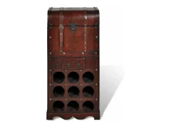 Outlet Mobikasa Prateleira marrom para armazenamento de 9 garrafas 2702006 Castanho