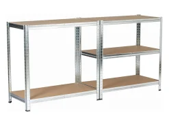 Clearance Akord Prateleira Metálica de Armazenamento 90x40x180 cm em Prata Galvanizada - Estrutura Robusta com 5 Níveis, Montagem Fácil e Carga até 175kg Prateado