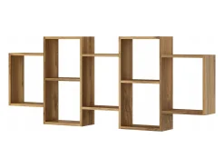Prateleira* Prateleira moderna suspensa ou de chão para sala, quarto e divisão, quadrada carvalho wotan Natural escuro