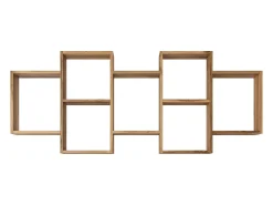 Prateleira* Prateleira moderna suspensa ou de chão para sala, quarto e divisão, quadrada carvalho wotan Natural escuro