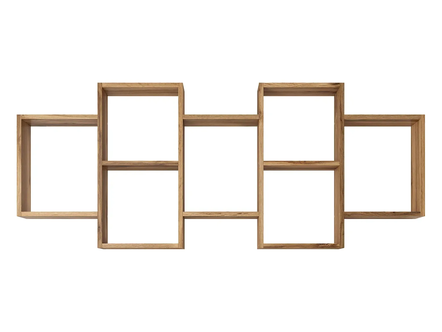 Prateleira* Prateleira moderna suspensa ou de chão para sala, quarto e divisão, quadrada carvalho wotan Natural escuro