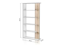 Prateleira*duehome Prateleira Opal Blanco Artik (Blanco Mate) - Roble Canadian Natural claro