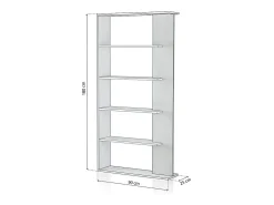Prateleira*duehome Prateleira Opal Blanco Artik (Blanco Mate) - Gris Cemento Cinzento