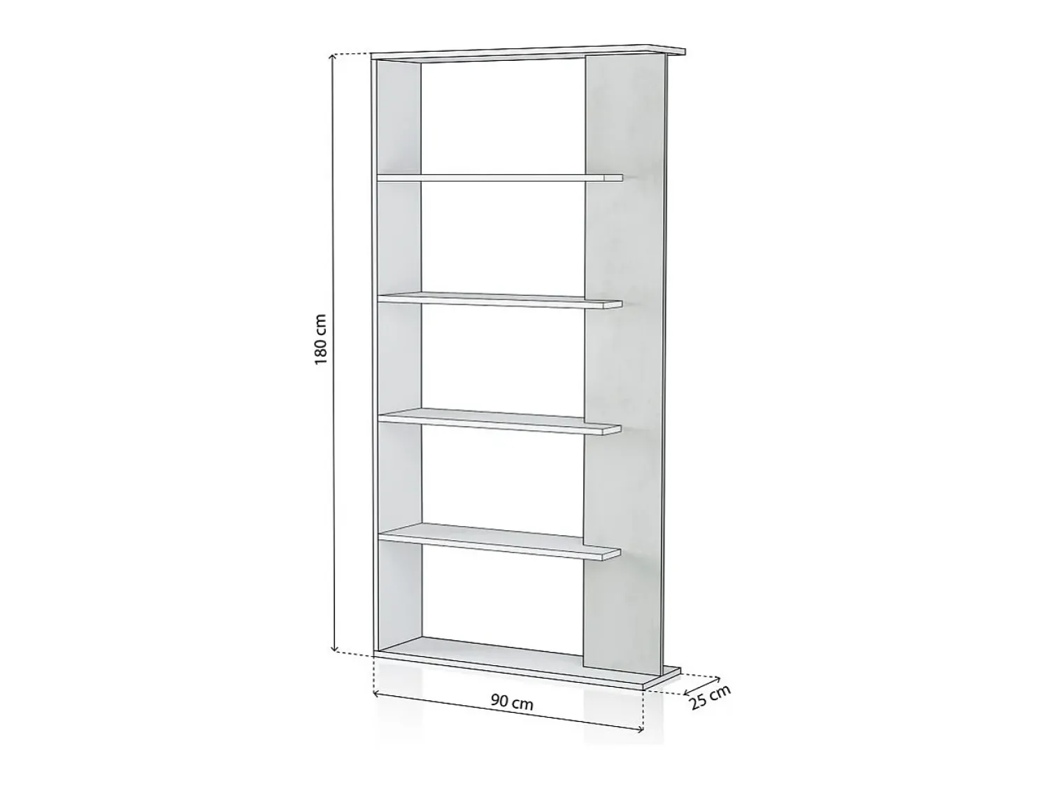 Prateleira*duehome Prateleira Opal Blanco Artik (Blanco Mate) - Gris Cemento Cinzento