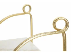 Prateleira*Dmora Prateleira Paci, Prateleira, Prateleira de parede, Prateleira multiusos, 40x16 h18 cm, e Dourado Branco