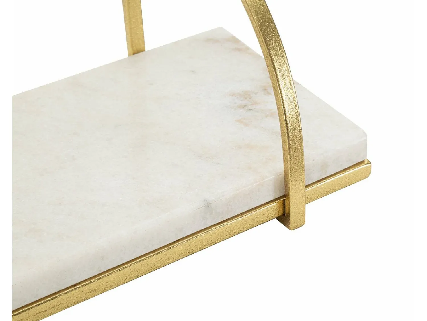 Prateleira*Dmora Prateleira Paci, Prateleira, Prateleira de parede, Prateleira multiusos, 40x16 h18 cm, e Dourado Branco