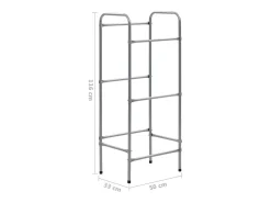Helloshop26 Prateleira para 3 caixas 50 x 33 x 116 cm aço prateado 02_0000642^ Prateleira