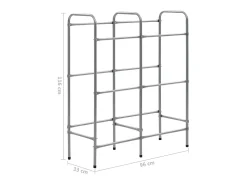 Prateleira* Prateleira para 6 caixas 96x33x116 cm aço PT119579 Prateado