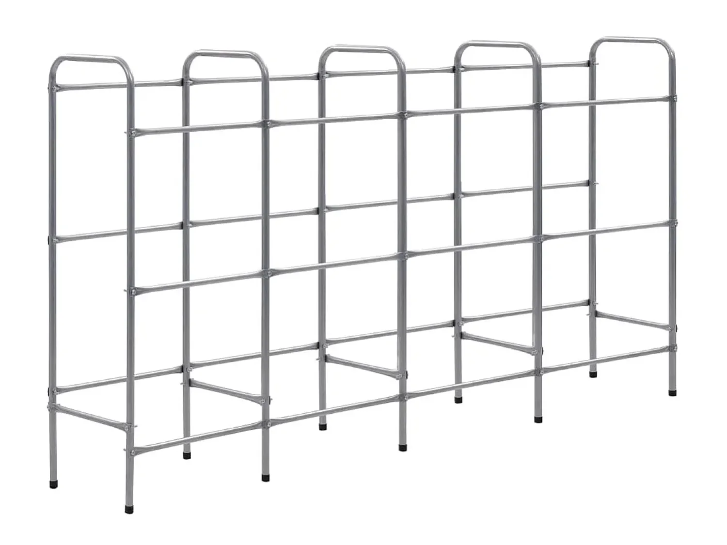 New Prateleira para 12 caixas 190x33x116 cm aço PT833024 Prateado