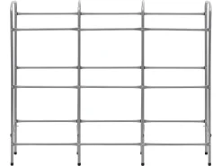 Prateleira|Helloshop26 Prateleira para armazenamento de 9 caixas 145 x 33 x 116 cm aço prateado 02_0000644 Cinzento