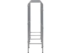 Prateleira|Helloshop26 Prateleira para armazenamento de 9 caixas 145 x 33 x 116 cm aço prateado 02_0000644 Cinzento