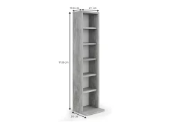 Prateleira|Vicco Prateleira para CD betão 21x20x91.8 Cinzento claro