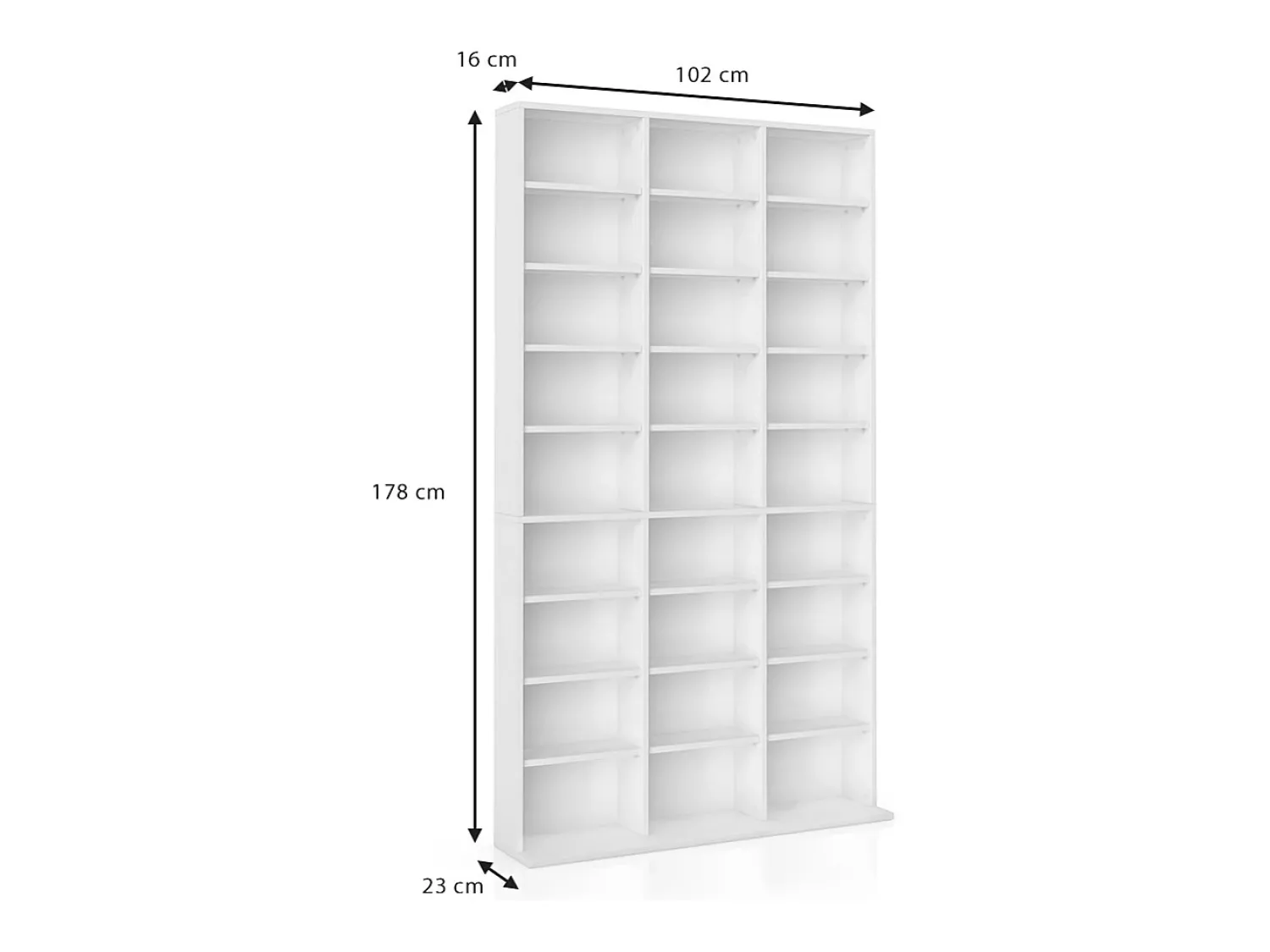 Sale Vicco Prateleira para CD 102x16x178 jukebox Branco