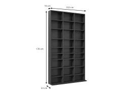 Discount Vicco Prateleira para CD 102x16x178 jukebox Preto