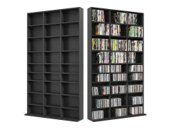Discount Vicco Prateleira para CD 102x16x178 jukebox Preto