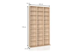 Vicco Prateleira para CD sonoma 102x16x178 jukebox^ Prateleira