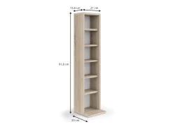 Prateleira|Vicco Prateleira para CD sonoma 21x20x91.8 Natural claro