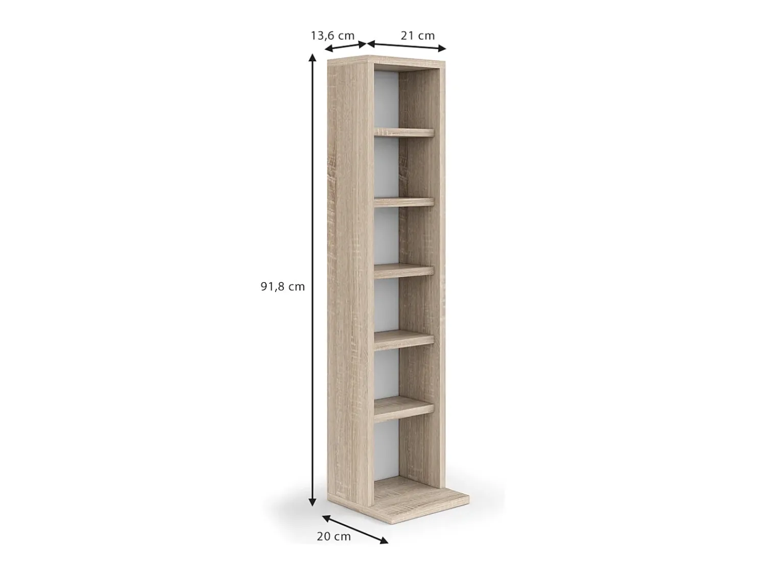 Prateleira|Vicco Prateleira para CD sonoma 21x20x91.8 Natural claro