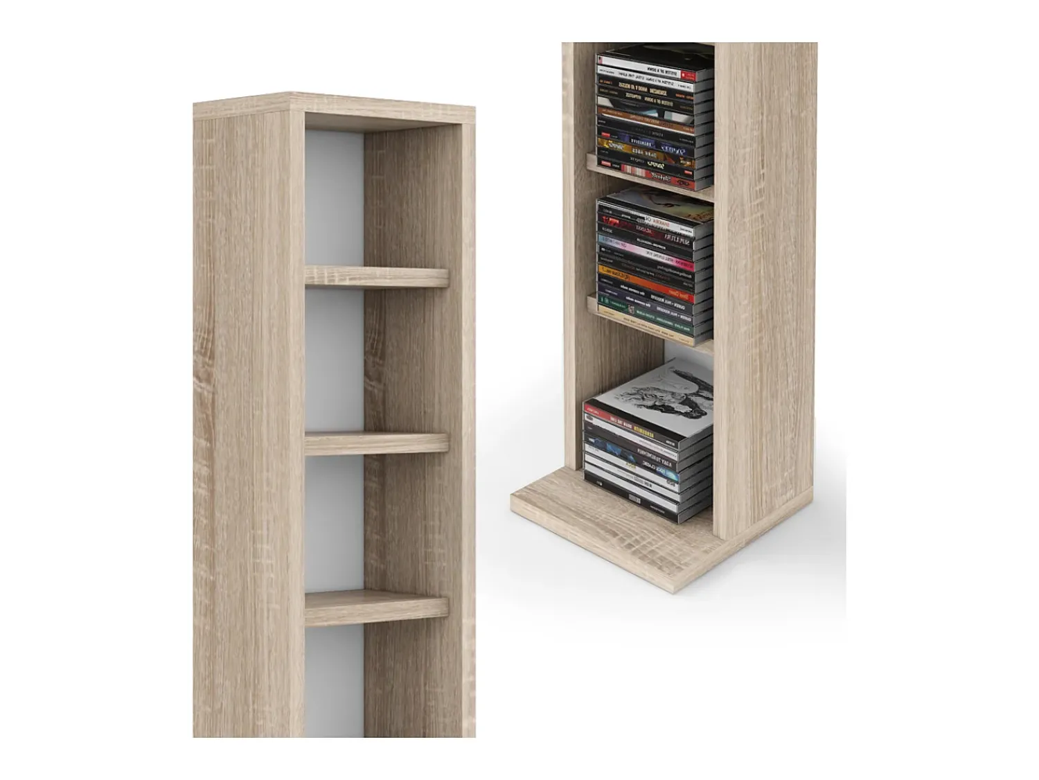 Prateleira|Vicco Prateleira para CD sonoma 21x20x91.8 Natural claro