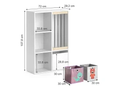 Vicco Prateleira para crianças 29.2x72x107.8 luigi^ Prateleira
