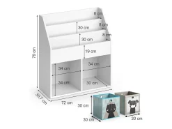 Vicco Prateleira para crianças 72x30.7x79 luigi^ Prateleira