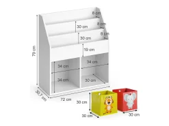 Vicco Prateleira para crianças 72x30.7x79 luigi Branco