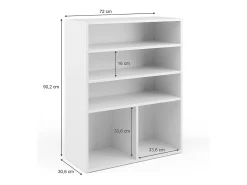 Clearance Vicco Prateleira para crianças 72x30.6x90.2 luigi Branco