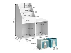 Discount Vicco Prateleira para crianças 30.9x72x79 luigi Branco