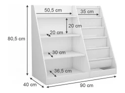 Prateleira*Vicco Prateleira para crianças 90x40x80.5 conny Branco