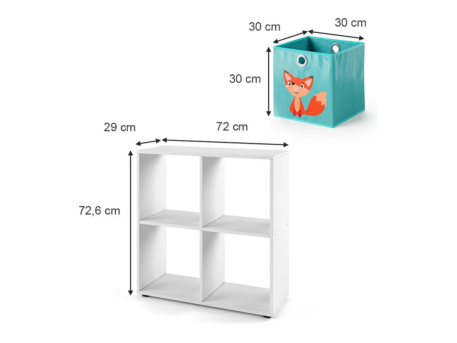 Prateleira*Vicco Prateleira para crianças 72.6x29x72 tetra Branco