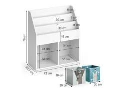 Vicco Prateleira para crianças 72x30.7x79 luigi^ Prateleira