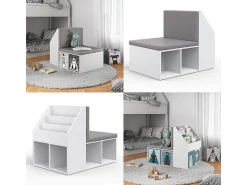 Prateleira|Vicco Prateleira para crianças 97.1x66.8x78.4 onix Branco