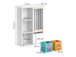 Prateleira|Vicco Prateleira para crianças 29.2x72x107.8 luigi Branco