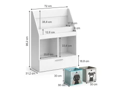 Vicco Prateleira para crianças 72x31.2x96.2 luigi^ Prateleira