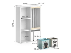 Outlet Vicco Prateleira para crianças 29.2x72x107.8 luigi Branco