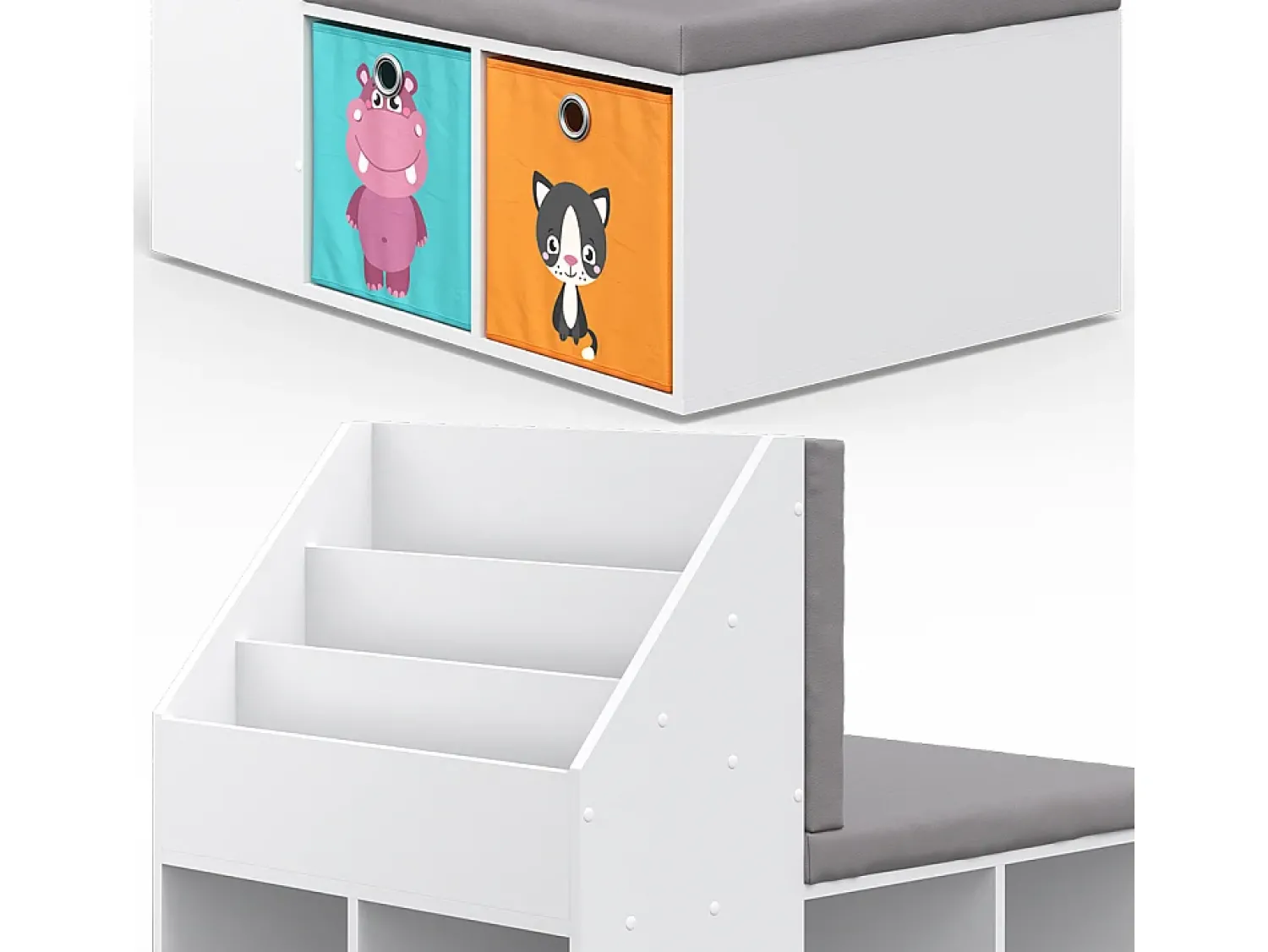Vicco Prateleira para crianças 97.1x66.8x78.4 onix^ Prateleira