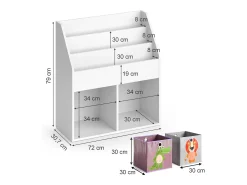 Best Vicco Prateleira para crianças 72x30.7x79 luigi Branco