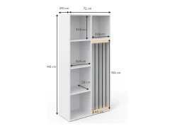 Vicco Prateleira para crianças 72x29.1x143 marvin^ Prateleira