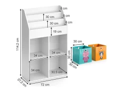 Vicco Prateleira para crianças 72x31.2x114.2 luigi^ Prateleira