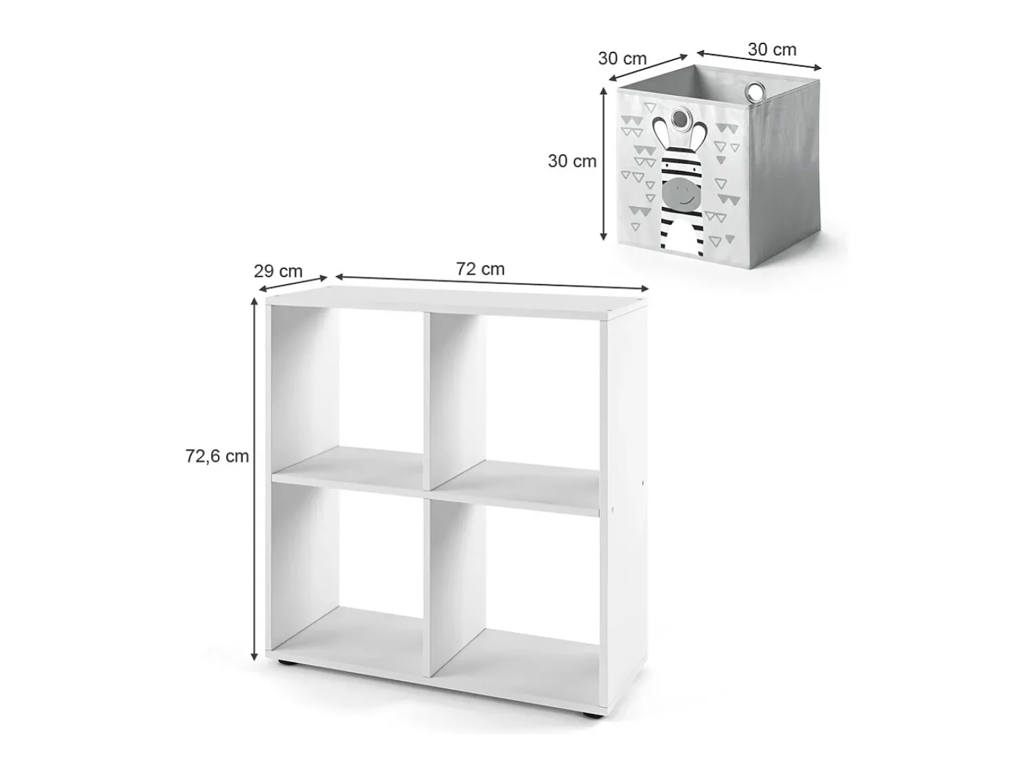 Prateleira|Vicco Prateleira para crianças 72.6x29x72 tetra Branco