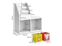 Best Vicco Prateleira para crianças 30.9x72x79 luigi Branco